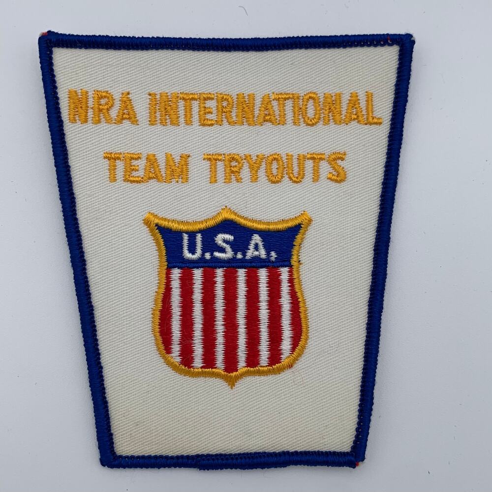 NRA National Rifle Association International Team Tryouts USA Patches Vintage